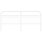 vidaXL Tête de lit métal blanc 193 cm