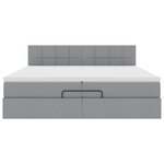 VidaXL Cadre de lit ottoman avec matelas gris clair 200x200 cm tissu