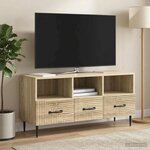 vidaXL Meuble TV Chêne Sonoma 102 x 34 5 x 50 cm Bois d'ingénierie