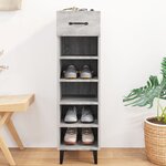 vidaXL Meuble à chaussures Sonoma gris 30x35x105 cm Bois d'ingénierie