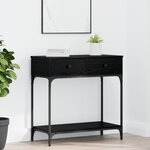 vidaXL Table console Chêne noir 75x34.5x75 cm Bois d'ingénierie