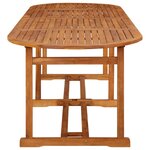 vidaXL Ensemble à manger de jardin 11 Pièces 280x90x75 cm bois d'acacia