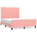 vidaXL Cadre de lit sans matelas rose 140x190 cm velours