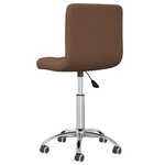 vidaXL Chaise pivotante de salle à manger Marron Tissu