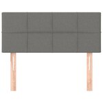 vidaXL Tête de lit Gris foncé 80x5x78/88 cm Tissu