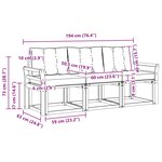 vidaXL Ensemble de canapés d'extérieur 3 pc Blanc et gris clair