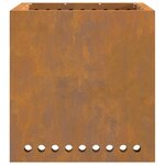 vidaXL Foyer sans fumée Marron 48 x 48 x 50 cm Acier Corten