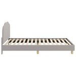 vidaXL Cadre de lit pour enfants avec tête de lit Gris clair 90x190 cm