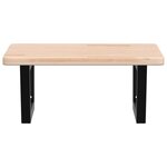 vidaXL Étagère de vasque murale acier et bois de chêne massif