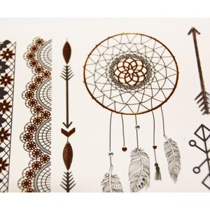Tatouages temporaires - Motifs Boho - Dorures