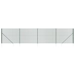 vidaXL Clôture en treillis métallique et piquet d'ancrage vert 2x10m