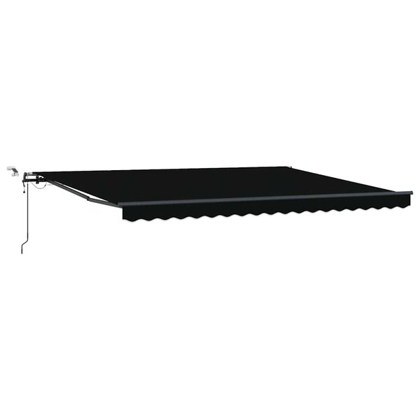 vidaXL Auvent Rétractable with Noir 450 × 300 cm tissu