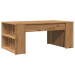 vidaXL Table basse chêne artisanal 102x55x42 cm bois d'ingénierie