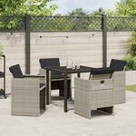 vidaXL Ensemble de salle à manger pour jardin 5 Pièces Gris clair