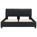 vidaXL Cadre de lit sans matelas noir similicuir 140x200 cm
