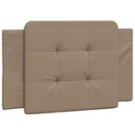 vidaXL Cadre de lit sans matelas Zadar cappuccino 100x200 cm similicuir
