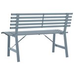 vidaXL Banc de jardin 110 cm Acier Gris