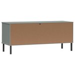 vidaXL Étagère à chaussures pieds en métal Gris 106x35x45 cm Bois OSLO