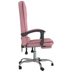 vidaXL Fauteuil de massage inclinable de bureau Rose Velours