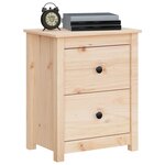 vidaXL Tables de chevet 2 Pièces 50x35x61 5 cm Bois de pin massif