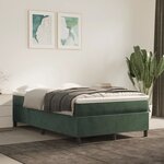 vidaXL Cadre de lit Vert foncé 120x200 cm Velours