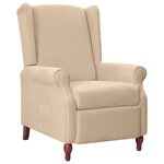 vidaXL Fauteuil inclinable Taupe Tissu microfibre