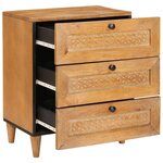 vidaXL Table de chevet avec tiroir Marron clair 50 x 33 x 60 cm