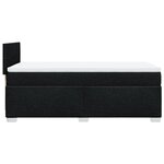 vidaXL Sommier à lattes de lit et matelas Noir 80x200 cm Tissu