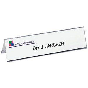 Porte-noms chevalet double-face L. 12 x H. 4,5 cm (Lot de 50)