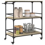 vidaXL Chariot cuisine chêne sonoma 100 5x50x105 cm bois d'ingénierie