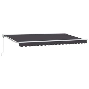 vidaXL Auvent Rétractable Anthracite 400x200 cm tissu