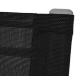 vidaXL Chaises à bascule de jardin lot de 2 Acier et textilène Noir