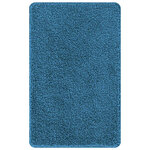 vidaXL Tapis de bain Bleu 50 x 80 cm Polypropylène