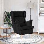 vidaXL Fauteuil noir 74x84x100 cm tissu