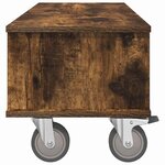 vidaXL Meuble TV Chêne fumé 100 x 35 x 35 cm Bois d'ingénierie