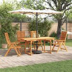 vidaXL Ensemble de salle à manger pour jardin 5 Pièces Marron
