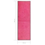 vidaXL Paillasson lavable Rose 60x180 cm