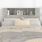 vidaXL Armoire de tête de lit Gris béton 140x18 5x104 5 cm