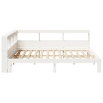 vidaXL Lit bibliothèque sans matelas blanc 160x200 cm bois pin massif