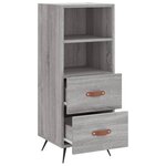 vidaXL Buffet Sonoma gris 34 5x34x90 cm Bois d'ingénierie