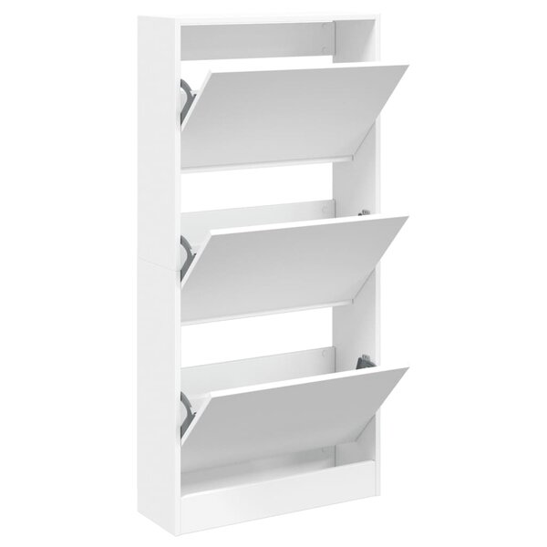 vidaXL Armoire à chaussures blanc 60x21x125 5 cm bois d'ingénierie