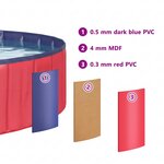 vidaXL Piscine pour enfants Rouge et bleu Ø 160 x 30 cm