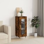vidaXL Buffet Chêne fumé 34 5x34x90 cm Bois d'ingénierie