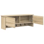 vidaXL Porte-manteau mural avec étagère Montage mural avec stockage avec porte Chêne sonoma 80 x 20 x 30 cm