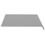 vidaXL Tissu de remplacement pour auvent Anthracite et blanc 3x2 5 m