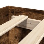 vidaXL Cadre de lit tête de lit chêne fumé 90x190 cm bois ingénierie