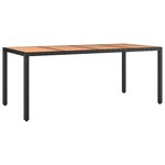 vidaXL Ensemble à manger de jardin coussins 7Pièces Noir Résine tressée