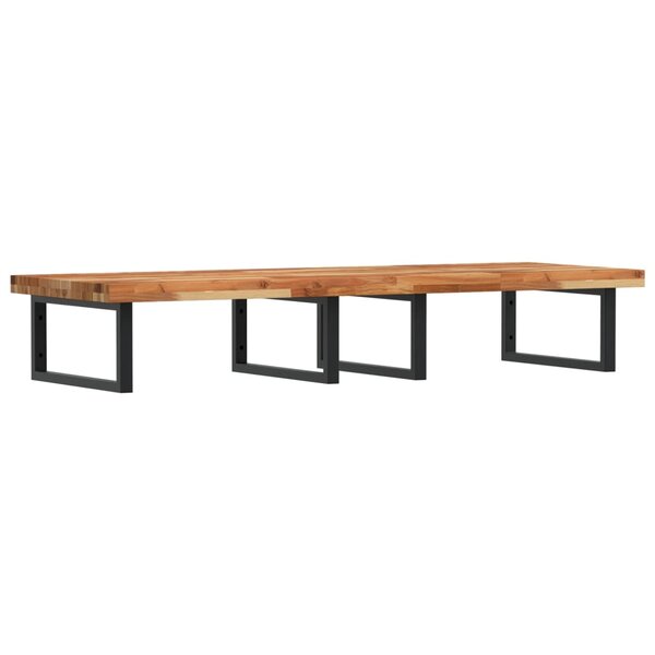 vidaXL Étagère de vasque murale acier et bois massif d'acacia