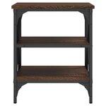 vidaXL Tables d'appoint 2 Pièces Chêne marron 40x42x50 cm Bois ingénierie