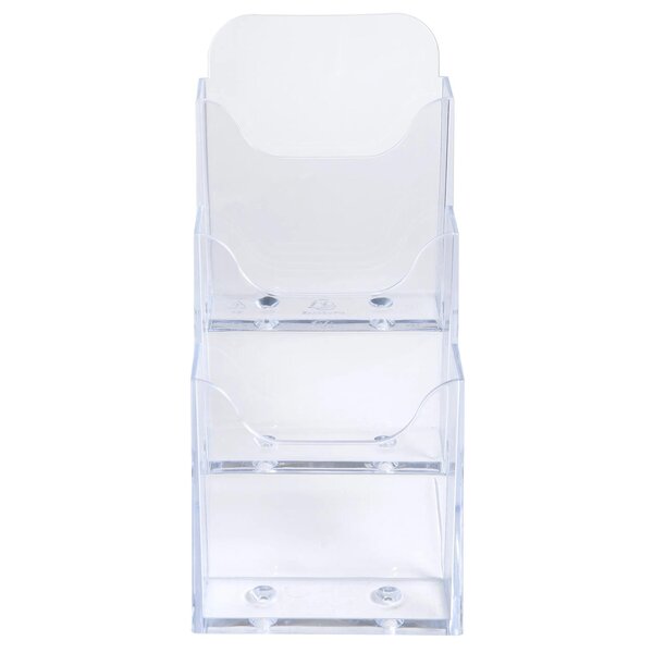 Distributeur De Prospectus 3 Compartiments Dl (10x21cm) - Cristal - X 4 - Exacompta